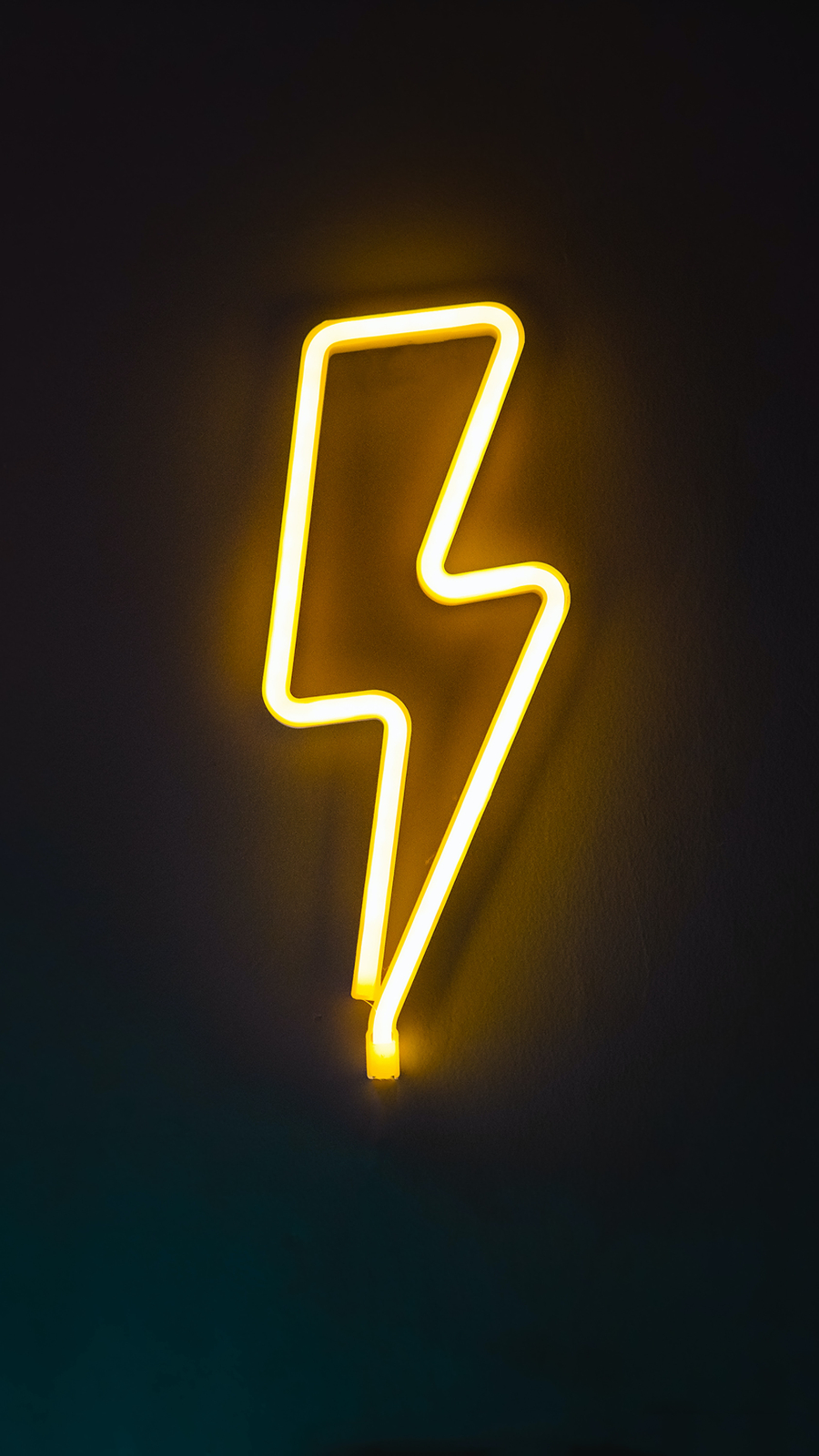 Neon like a lightening - could be Flash logo